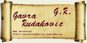 Gavra Rudaković vizit kartica